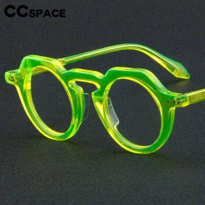 56936 Monture de lunettes universelle en acétate vert vintage pour femmes, monture de lunettes optique transparente populaire sur ordonnance