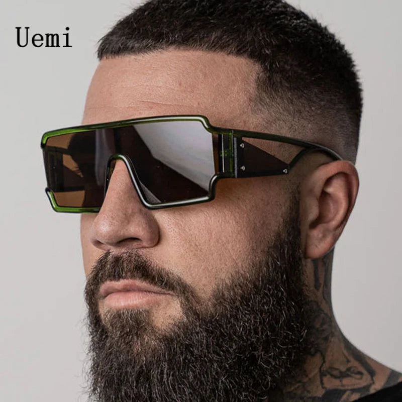 Neue Mode Retro Übergroße Quadratische Sonnenbrille Für Frauen Männer Aushöhlen Rahmen Sonnenbrille Moderne Schattierungen UV400 Brillen