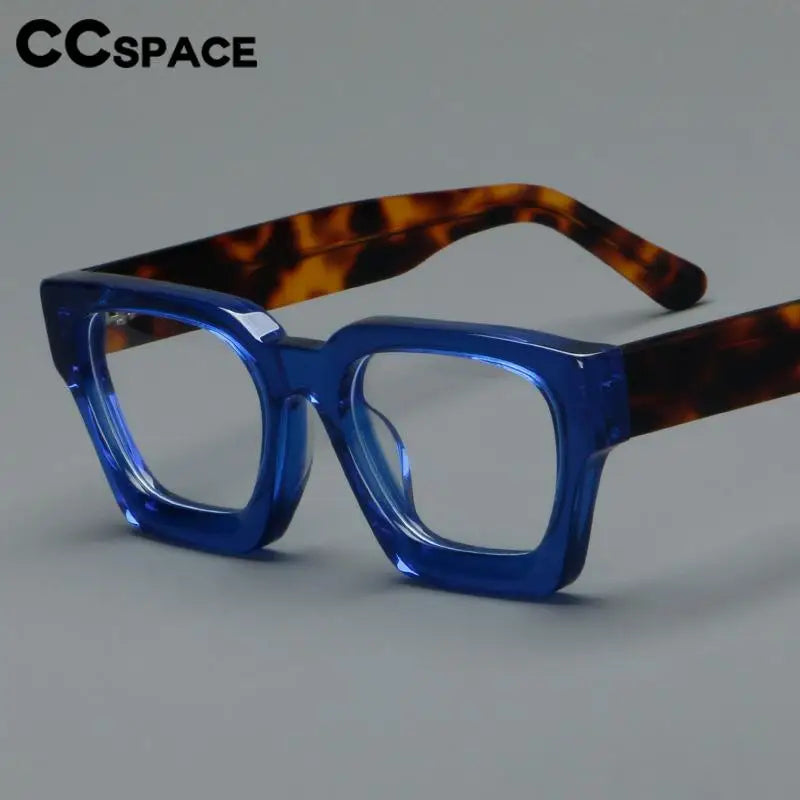 56992 Vintage Universal Prescription Spectacles Frame Lady Square Acetate Optical Glasses Frames Trend Transparent Eyewear