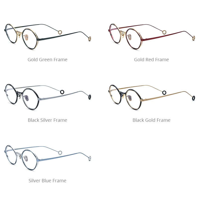 FONEX Pure Titanium Glasses Men Smooth Grace Polygon Eyeglasses 2023 New Women Eyewear PETAL