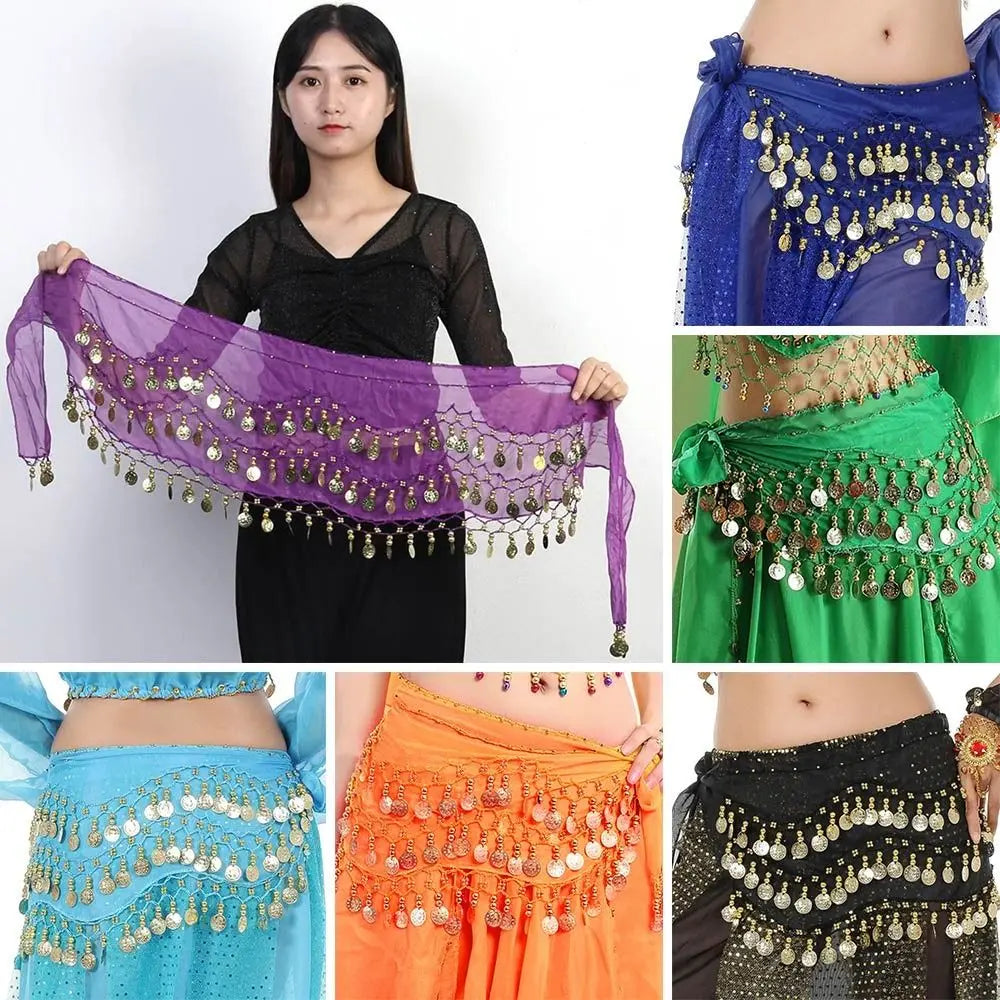 For Thailand/India/Arab Show Costumes Tassels Sexy Waist Chain Dancer Skirt Belly Dance Belt Hip Scarf