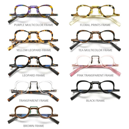 HEPIDEM Acetate Eyeglasses Frame Men Vintage Retro Small Round Glasses Women Spectacles Eyewear 9175