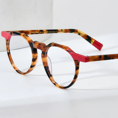 HEPIDEM Multicolor Acetate Glasses Men 2022 New Polygon Eyeglasses Frame Women Spectacles Eyewear 9220