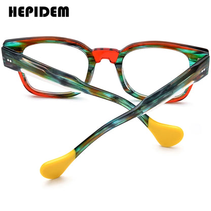 HEPIDEM Acetate Glasses Men 2024 New Women Fashion Square Eyeglasses Spectacles Eyewear H9357