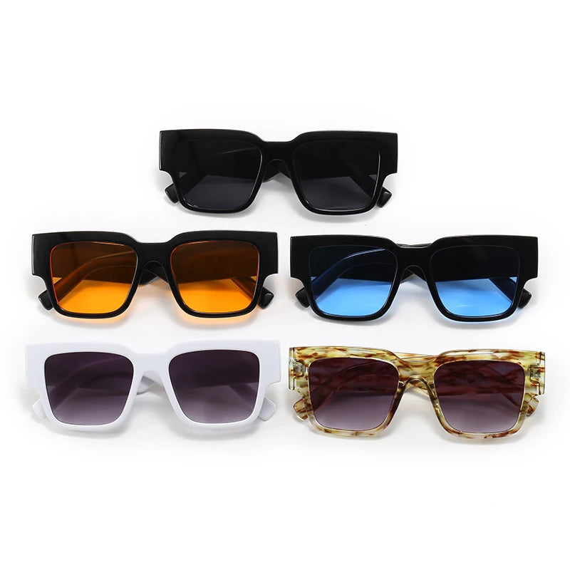 New Retro Square Sunglasses For Women Men Fashion Candy Colors Sun Glasses Eyewear Male Shades UV400 Rivets Eyeglasse Female