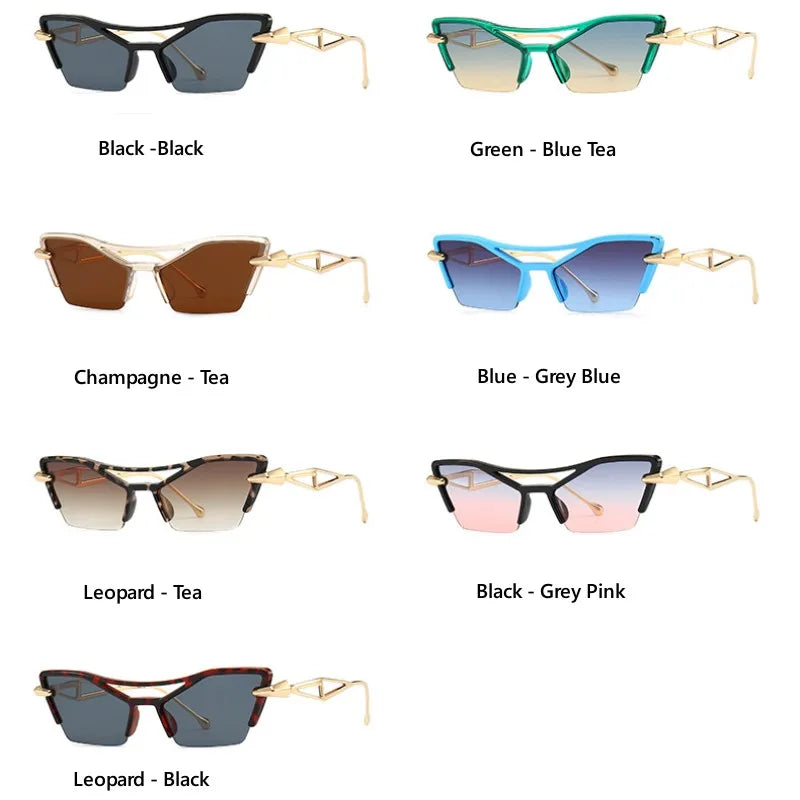 New Fashion Modern Small Cat Eye Sunglasses For Women Men Retro Brand Designer Sun Glasses Luxury Female Shades UV400 Eyeglasses