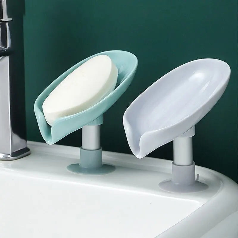 Lot de 2 boîtes à savon créatives avec ventouse sans perforation, étagère de rangement pour savon, artefact de salle de bain