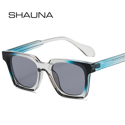 SHAUNA New Square Double Color Sunglasses Women Fashion Shades UV400 Men Trending Sun Glasses