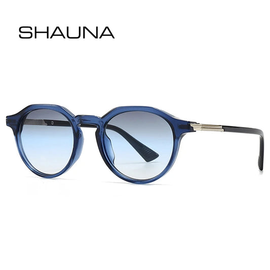 SHAUNA Nouvelles lunettes de soleil rondes dégradées pour femmes, nuances UV400, rétro, tendance, punk