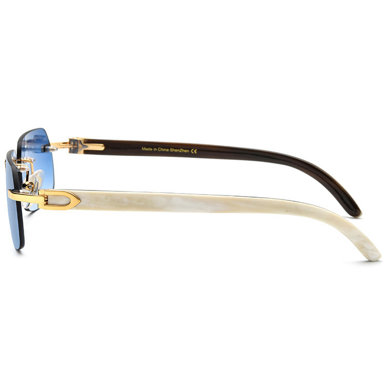 Horn Sunglasses Precious White Horn Legs High-grade UV Protection