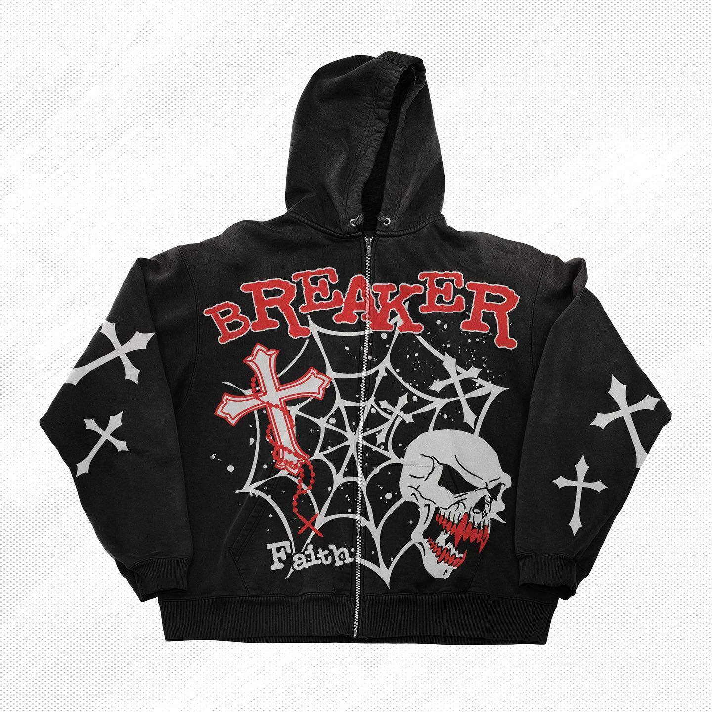 New Skull Design Hoodie Long-sleeved Hoodie