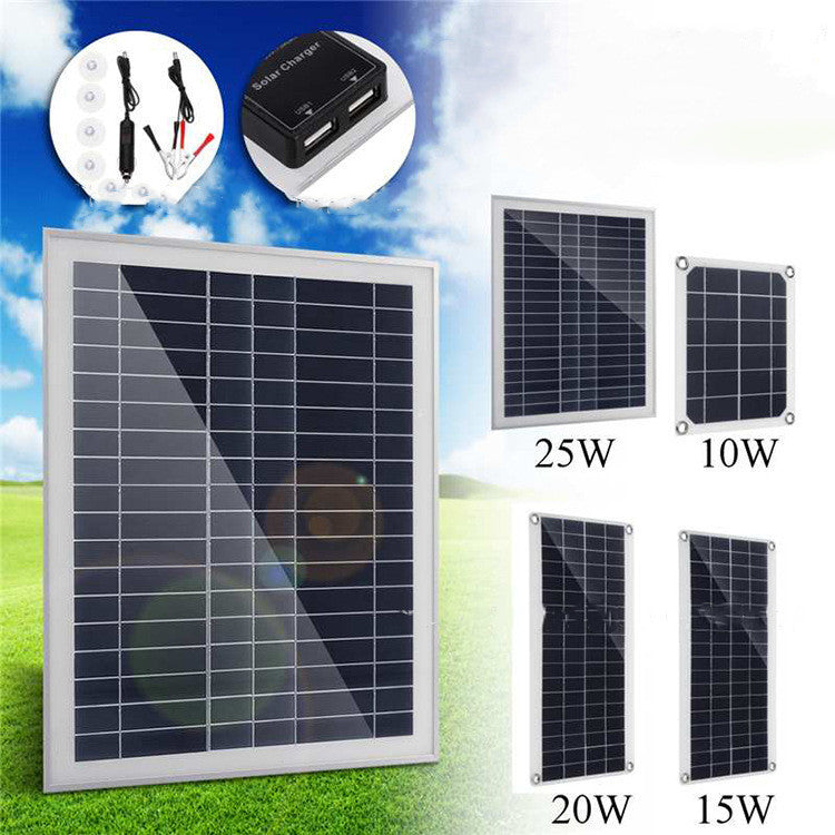 Outdoor Charging Polysilicon Battery Dual USB Interface Solar Panel