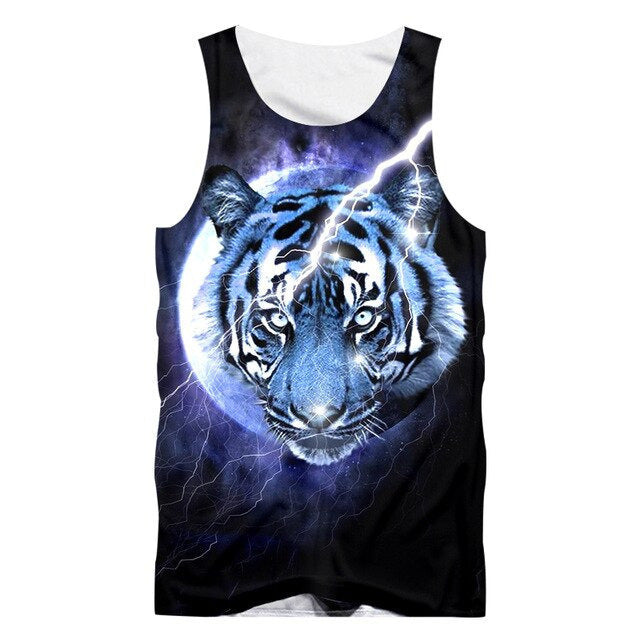 Skull Digital Printing Casual Breathable Men's New Vest