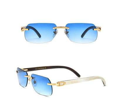 Horn Sunglasses Precious White Horn Legs High-grade UV Protection