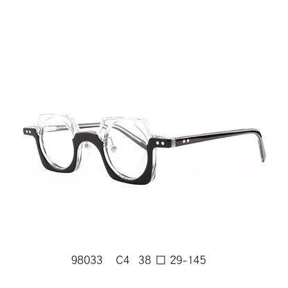 Plate Frame Retro Glasses Plain Light Mirror