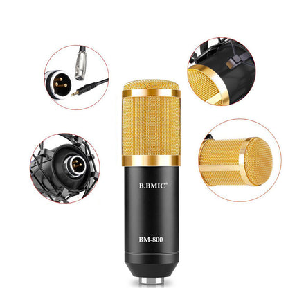 BM800 Condenser Anchor Microphone Recording Live Microphone Set