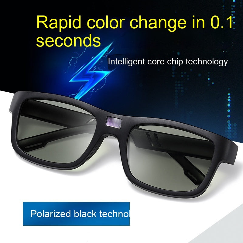 LCD Smart Chip Color-changing Polarized Sunglasses