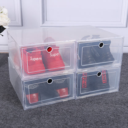 Plastic Shoe Box Thickened Transparent Drawer Box Plastic Shoe Box Stackable Box