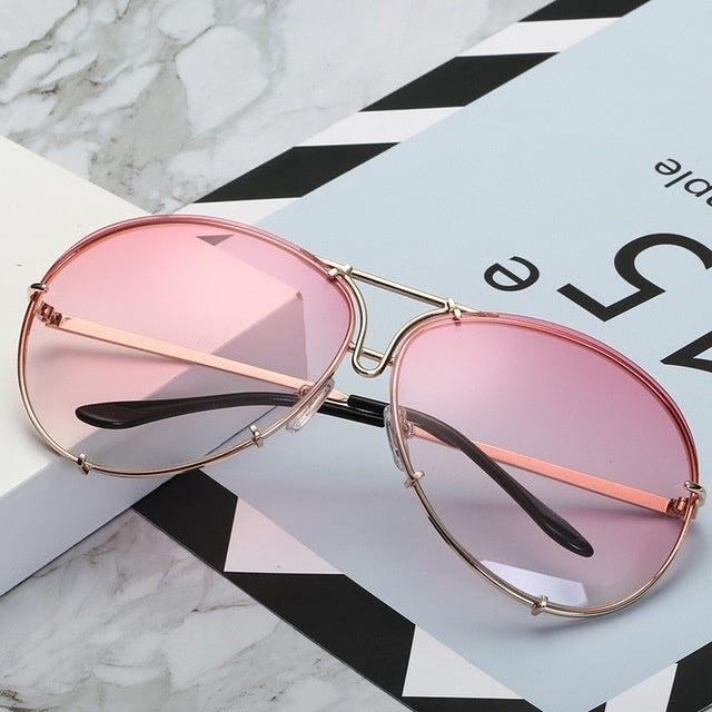 Women's Fashion Lens Sunglasses Gradient Color