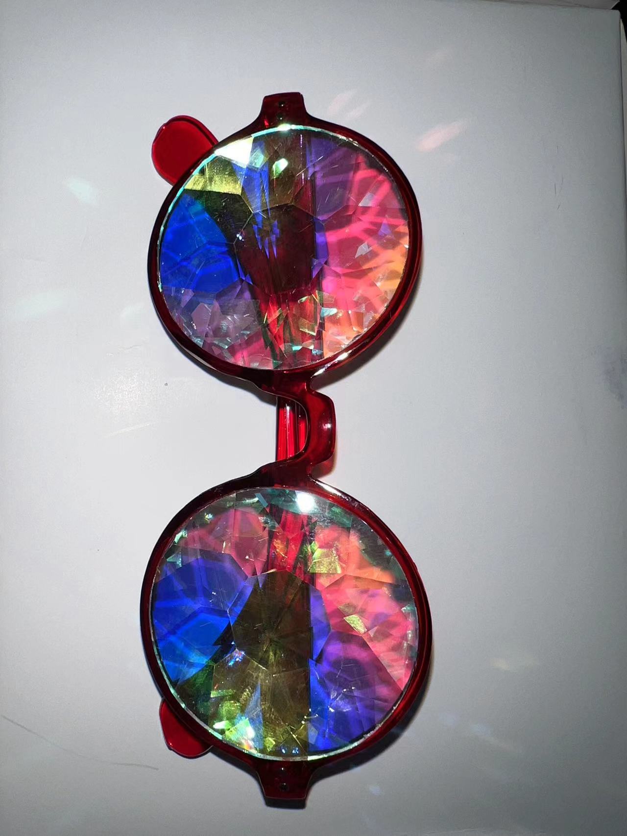 Kaleidoscope Concert Sunglasses Glass Faceted Mosaic Glasses