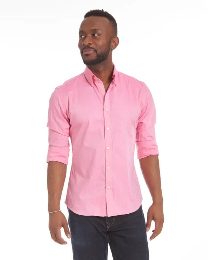 Chemise à manches longues avec fermeture éclair et boutons pour homme