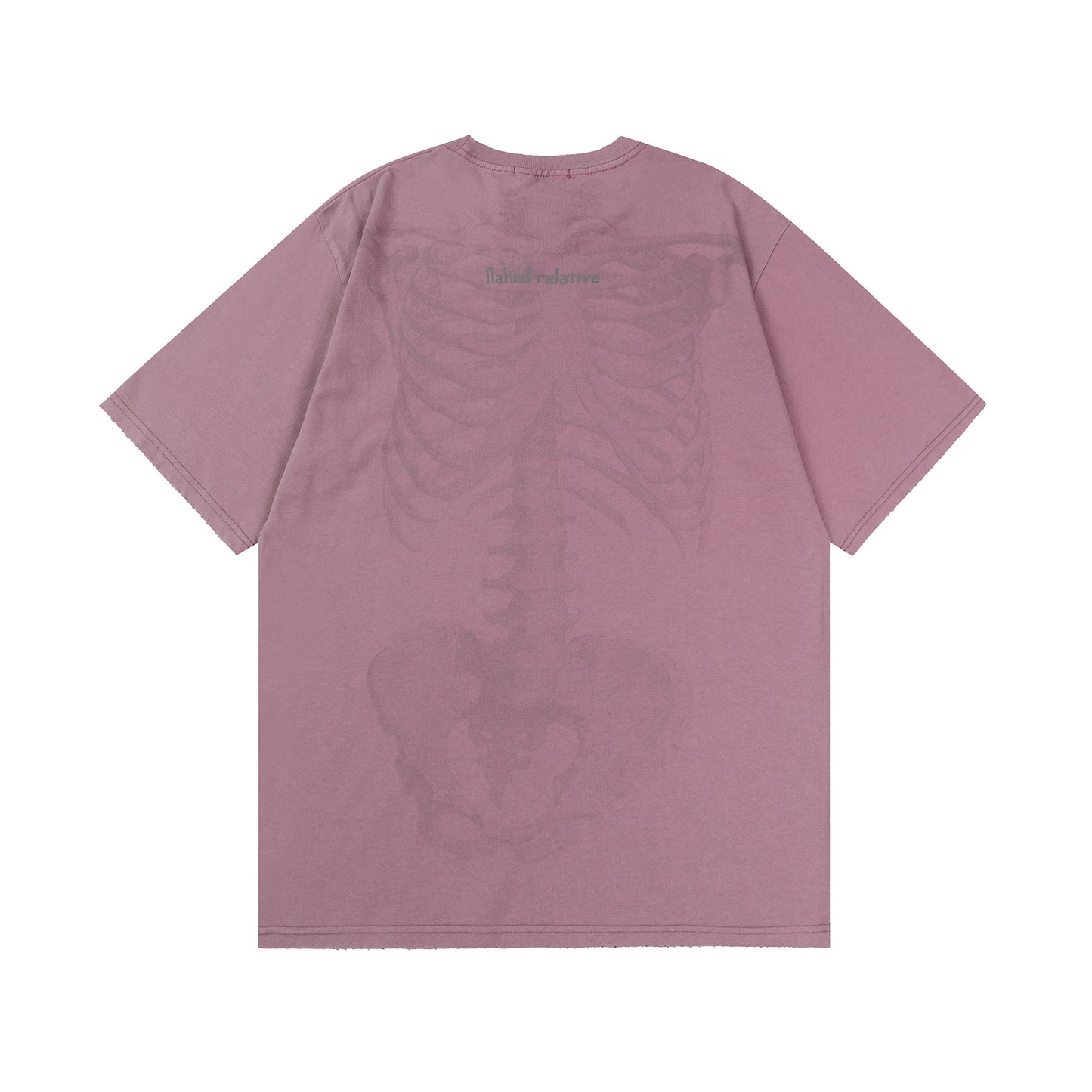 Back Skull Bone Print Short Sleeve