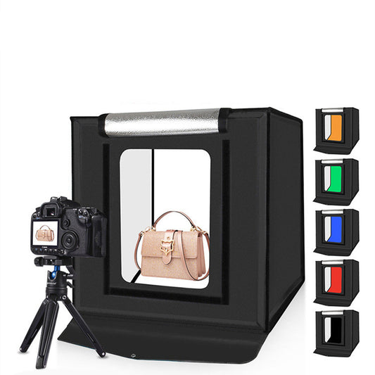 Boîte à lumière douce pliable de 40 cm pour studio photo avec éclairage LED et gradation