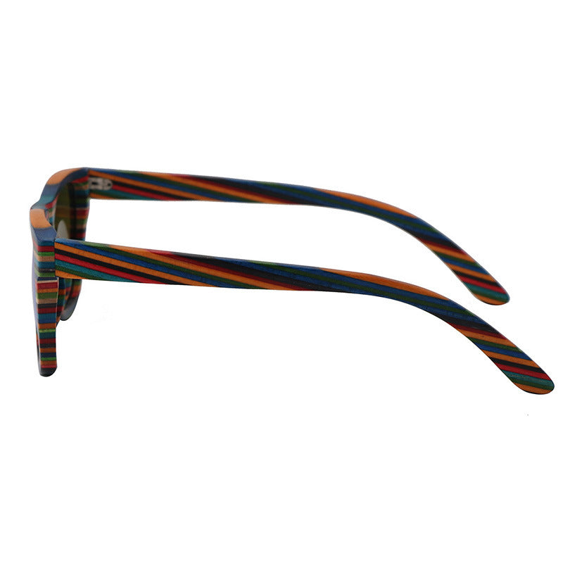 Men's And Women's Outdoor Cycling Colorful Wood Sunglasses