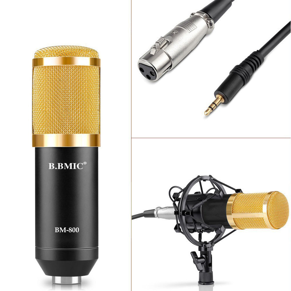 BM800 Condenser Anchor Microphone Recording Live Microphone Set