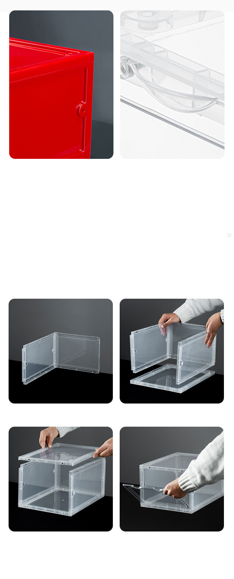 Transparent Basketball Shoe Box Large Storage Drawer Type