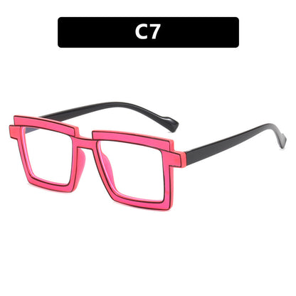 Quadratic Plain Ins Square Anti-Blue Ray TR90 Glasses