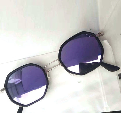 Lunettes de soleil à monture large et fine, résistantes aux UV, style rétro en métal, pour hommes et femmes