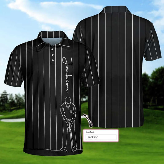 Chemise à manches courtes pour homme avec tête de mort et motif golf