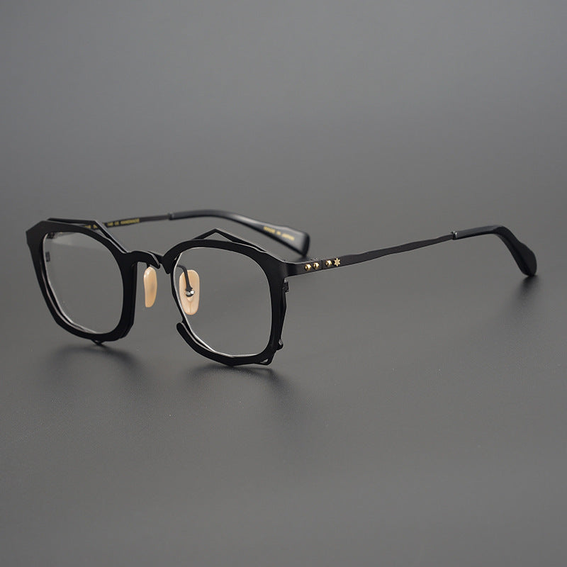 Handmade Irregular Shape Glasses Frame With Myopic Glasses Option