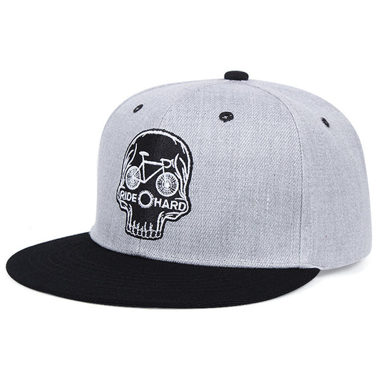 Baseballkappe mit Totenkopf-Stickerei für Herren und Damen