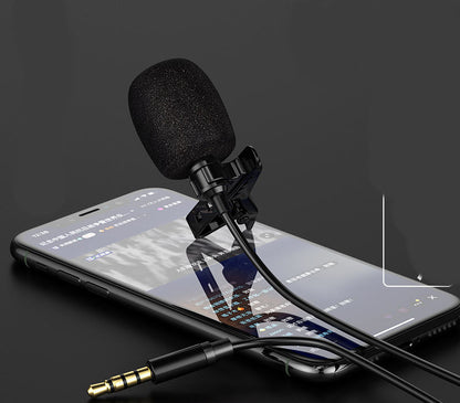 Lavalier Microphone Monitor Line Video Live Mini Interview Recording Equipment