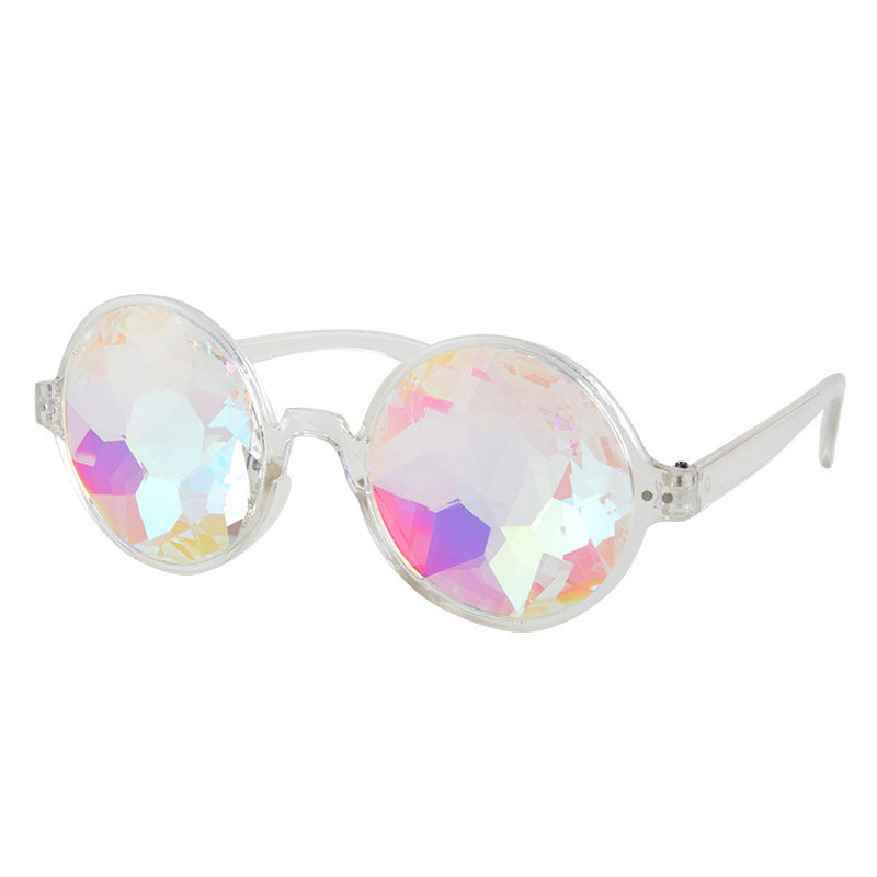 Kaleidoscope Concert Sunglasses Glass Faceted Mosaic Glasses