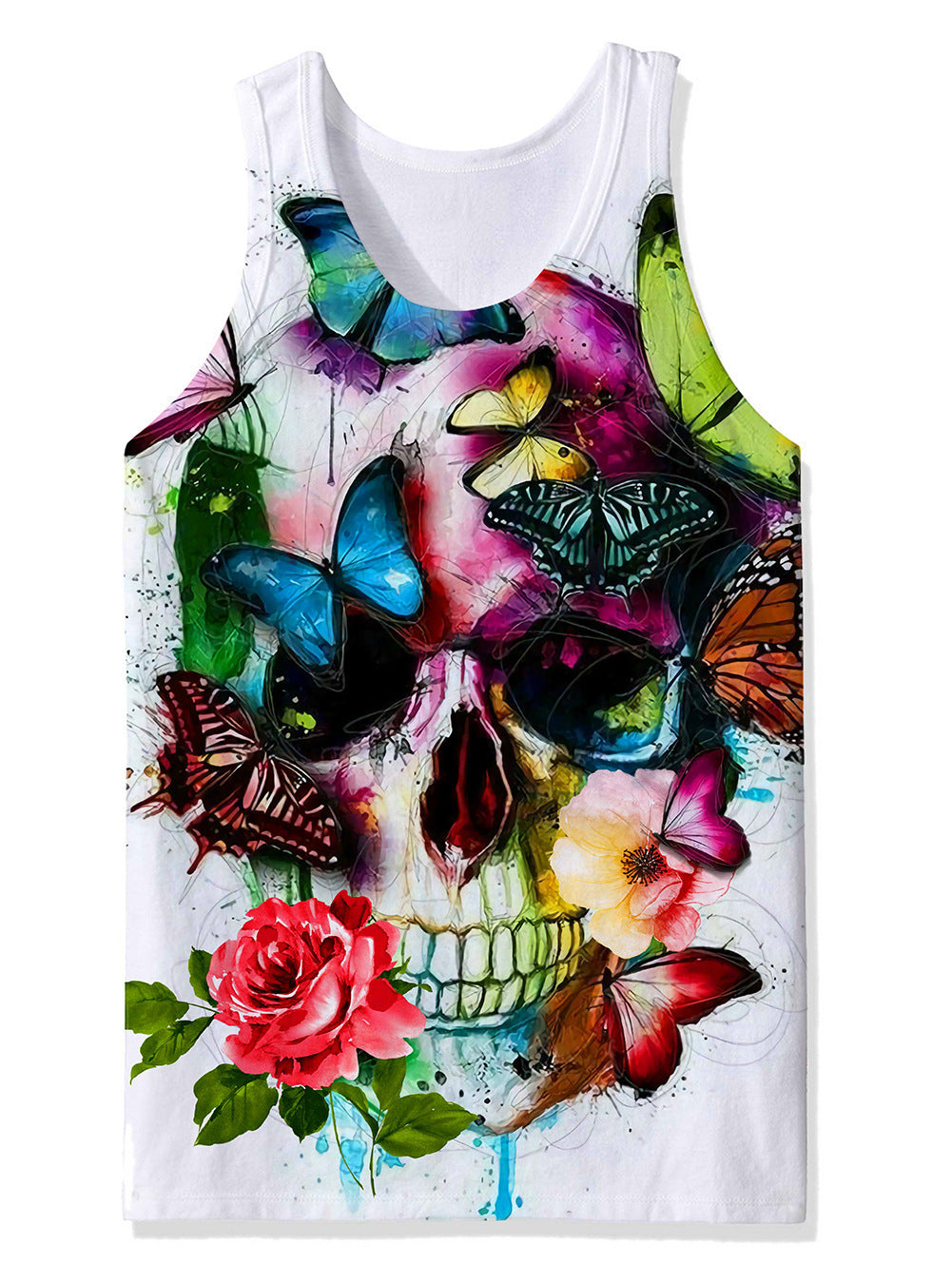 Skull Digital Printing Casual Breathable Men's New Vest