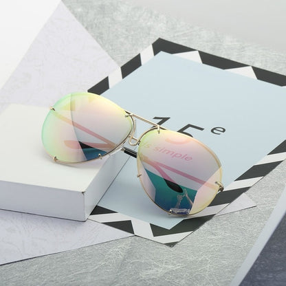 Lunettes de soleil à verres tendance pour femmes avec dégradé de couleurs