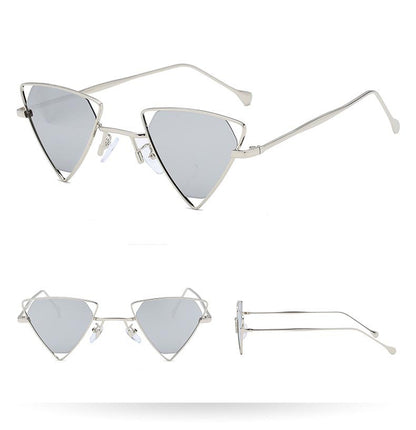 Fashion Simple Triangle Metal Hollow Sunglasses