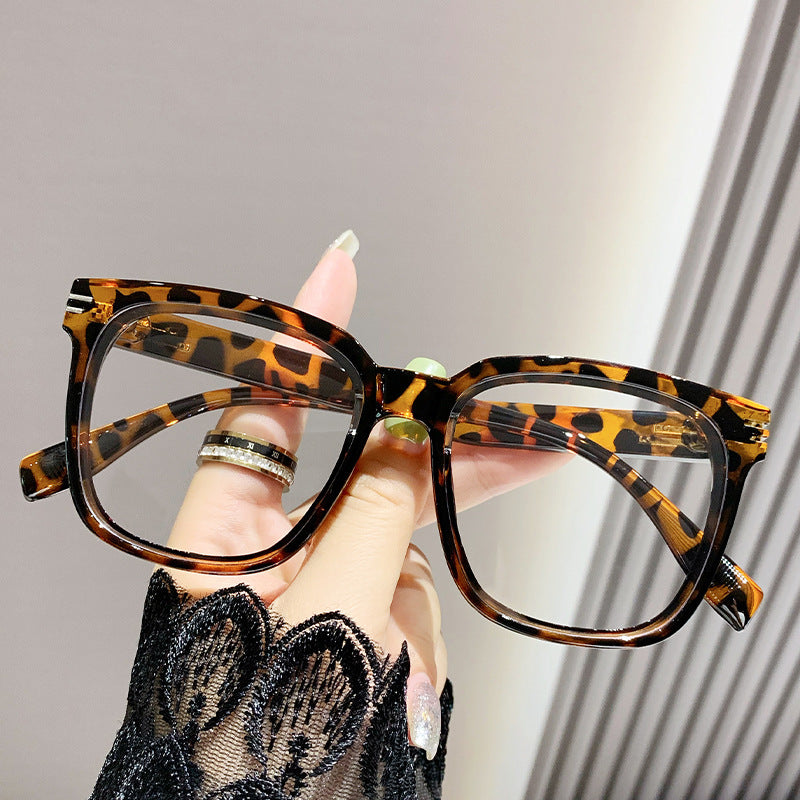 Women's Ultra-light Leopard-print Glasses Frame Face Without Makeup Gadget