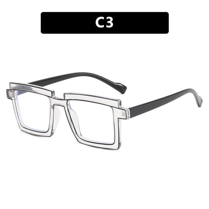 Quadratic Plain Ins Square Anti-Blue Ray TR90 Glasses