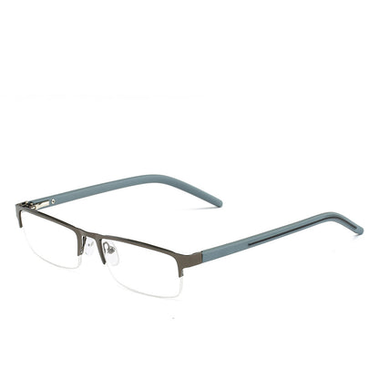 Lunettes presbytes pour personnes âgées Lunettes carrées à demi-monture en métal