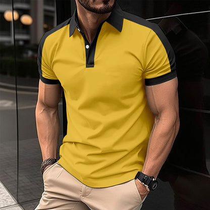 Herren Kurzarm Businesshemd Sommer Casual Poloshirts