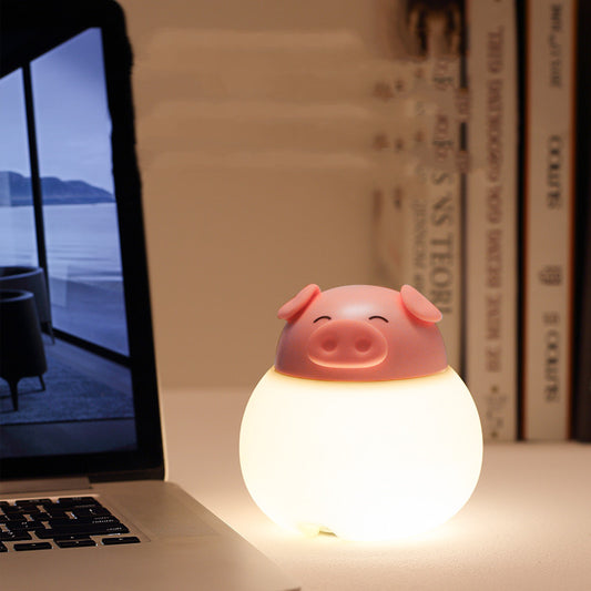 Lampe de chevet en silicone en forme de cochon