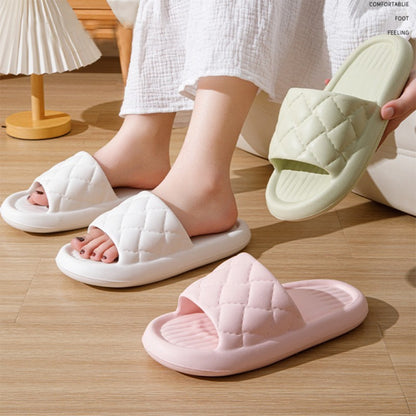 Neu Rhombus Hause Hausschuhe Sommer Nicht-slip Boden Badezimmer Pantoffel Leichte Einfache Haus Schuhe Für Frauen