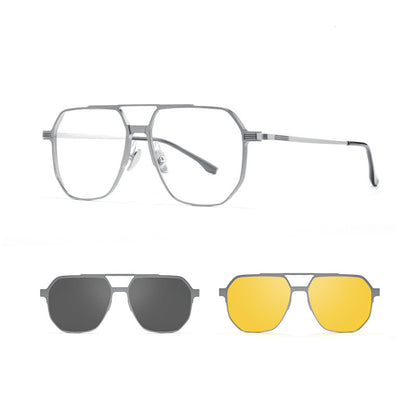 Sonnenbrille mit großem Rahmen aus Aluminium-Magnesium-Set mit polarisierendem Spiegel