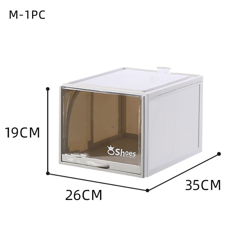 Transparente Box Stapelbares Schubladen-Aufbewahrungsschuhregal