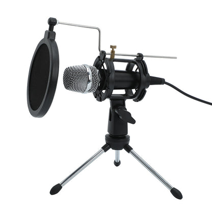 Mini ordinateur portable de diffusion en direct avec microphone sur pied en aluminium