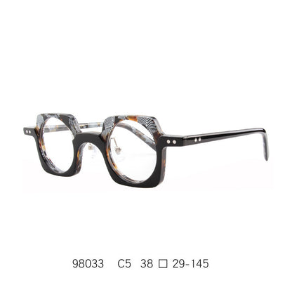 Plate Frame Retro Glasses Plain Light Mirror